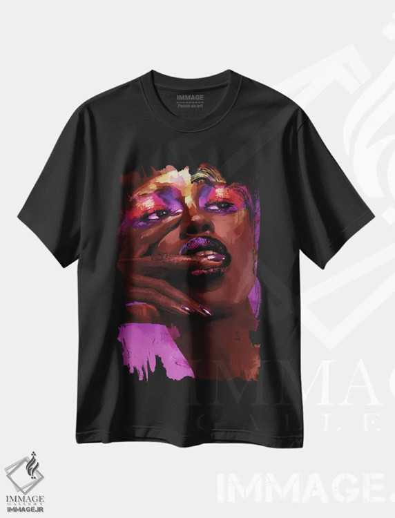 تیشرت مشکی طرح دار – تیشرت مد و زیبایی ,قومیت ها XXXI اثر مارسیا آلک immage.ir
