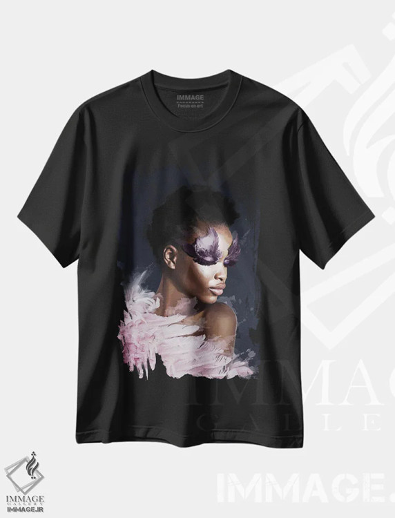 تیشرت مشکی طرح دار – تیشرت مدرن ,قومیت ها XL اثر مارسیا آلک فروشگاه ایماژ