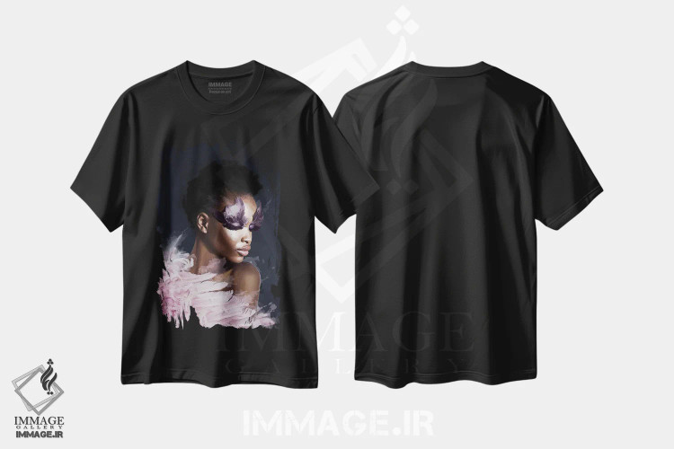 تیشرت مشکی طرح دار – تیشرت مدرن ,قومیت ها XL اثر مارسیا آلک فروشگاه ایماژ
