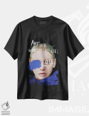 تیشرت مشکی طرح دار – تیشرت انگیزشی ,چهره شماره LV اثر مارسیا آلک immage.ir