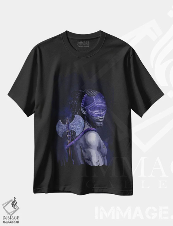 تیشرت مشکی طرح دار – تیشرت هنری مردانه ,زیبایی مقدس اثر مارسیا آلک فروشگاه ایماژ