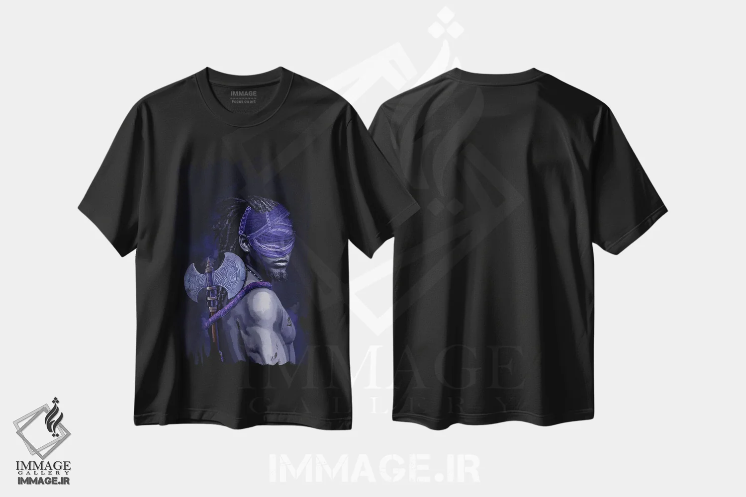 تیشرت مشکی طرح دار – تیشرت هنری مردانه ,زیبایی مقدس اثر مارسیا آلک فروشگاه ایماژ
