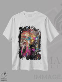 تیشرت سفید طرح دار – تیشرت فانتزی ,جمجمه III اثر مارسیا آلک فروشگاه ایماژ