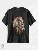 تیشرت مشکی طرح دار – تیشرت بومیان آمریکا ,جمجمه II اثر مارسیا آلک فروشگاه ایماژ