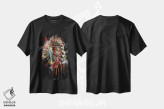 تیشرت مشکی طرح دار – تیشرت بومیان آمریکا ,جمجمه II اثر مارسیا آلک فروشگاه ایماژ