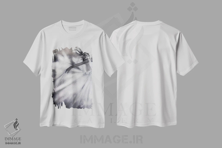 تیشرت سفید طرح دار – تیشرت هنری ,آبرنگ I اثر مارسیا آلک فروشگاه ایماژ