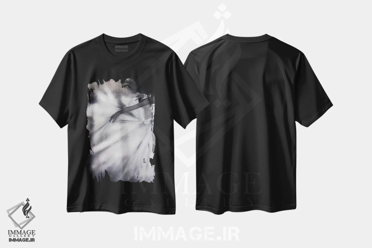 تیشرت مشکی طرح دار – تیشرت هنری ,آبرنگ I اثر مارسیا آلک immage.ir