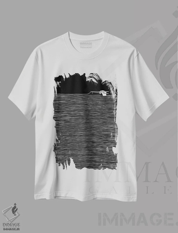 تیشرت سفید طرح دار – تیشرت هنری ,رشته ها تا ابد اثر مارتینا اسکات فروشگاه ایماژ