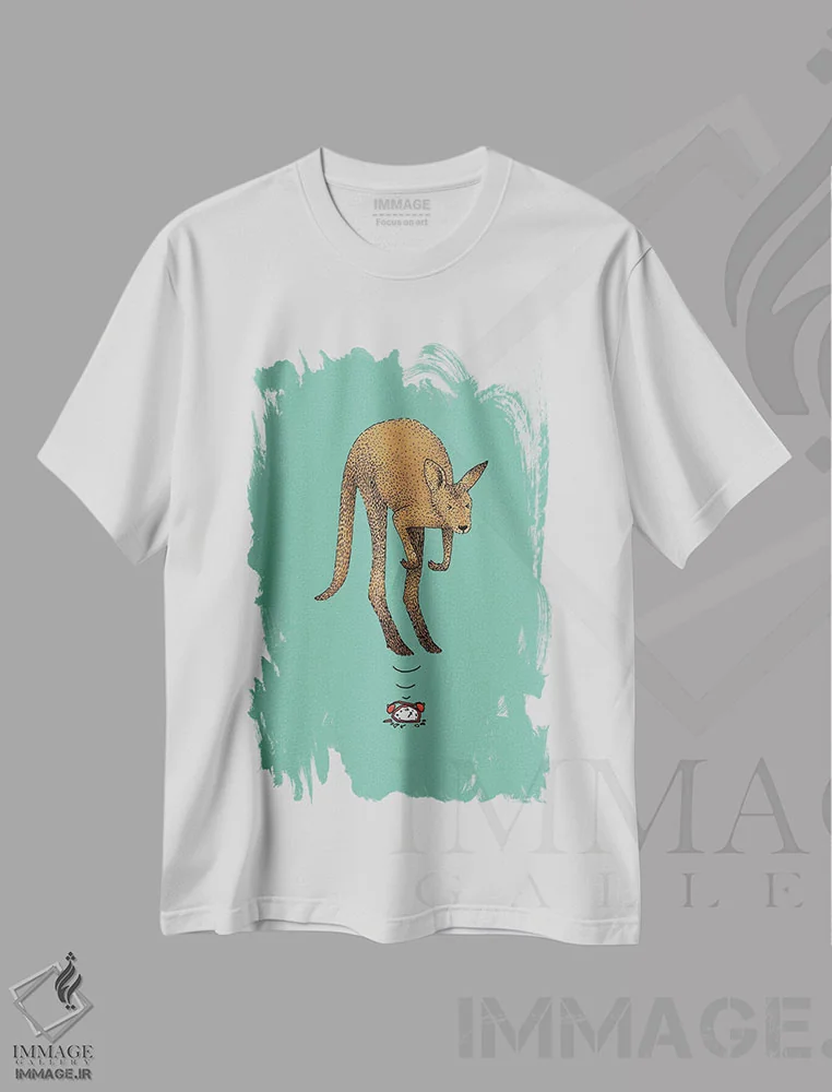 تیشرت سفید طرح دار – تیشرت حیوانات ,کوبیدن زنگ هشدار اثر مارتینا اسکات immage.ir