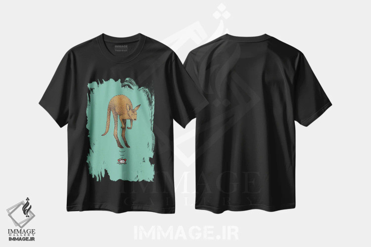 تیشرت مشکی طرح دار – تیشرت حیوانات ,کوبیدن زنگ هشدار اثر مارتینا اسکات فروشگاه ایماژ