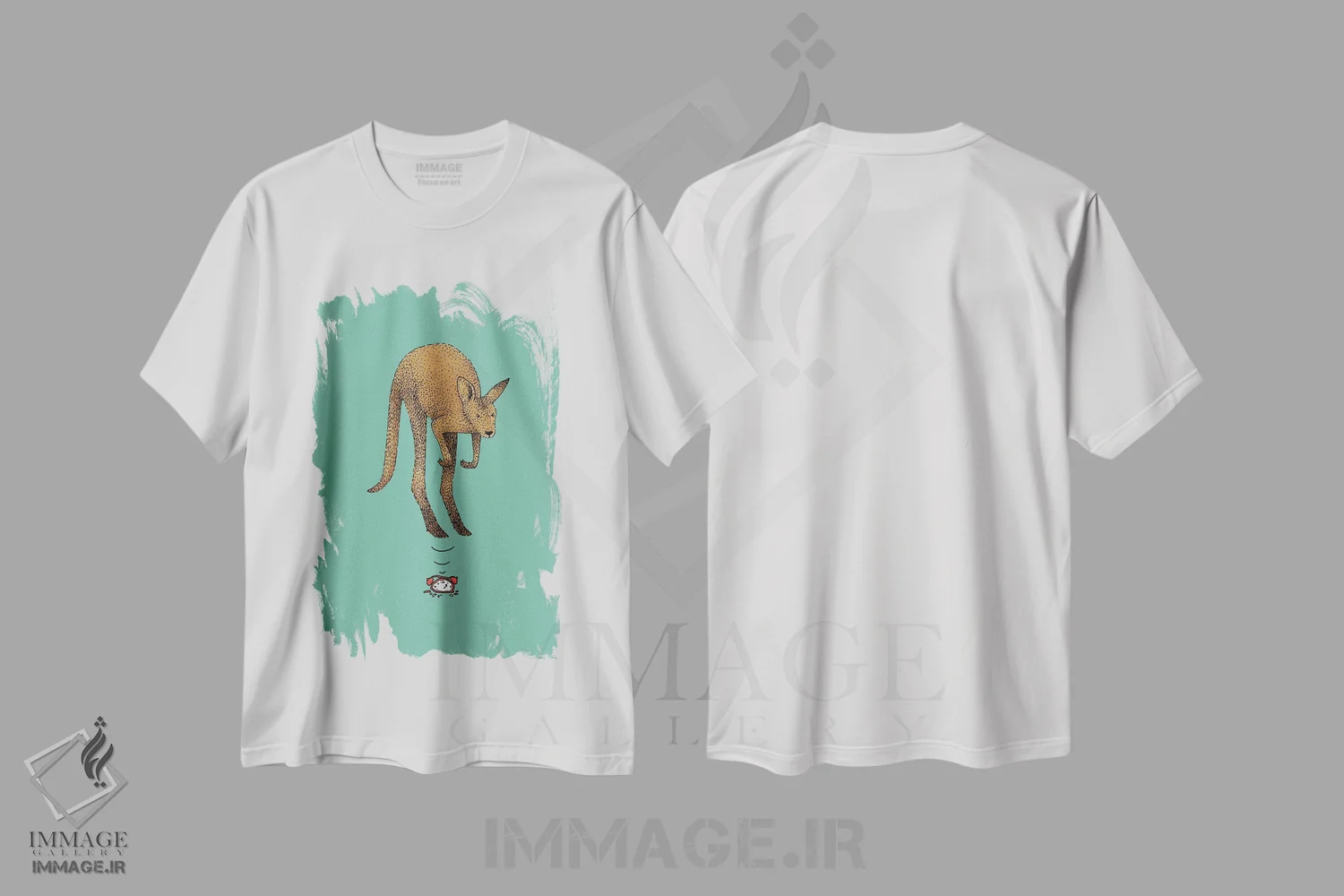 تیشرت سفید طرح دار – تیشرت حیوانات ,کوبیدن زنگ هشدار اثر مارتینا اسکات immage.ir