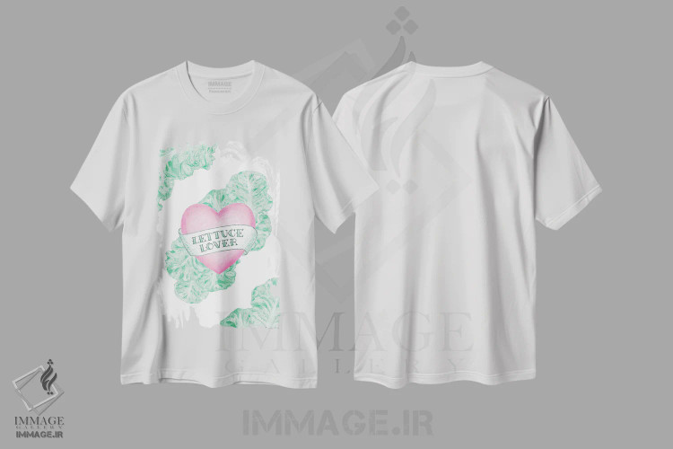 تیشرت سفید طرح دار – تیشرت طنز ,عاشق کاهو اثر مارتینا اسکات immage.ir