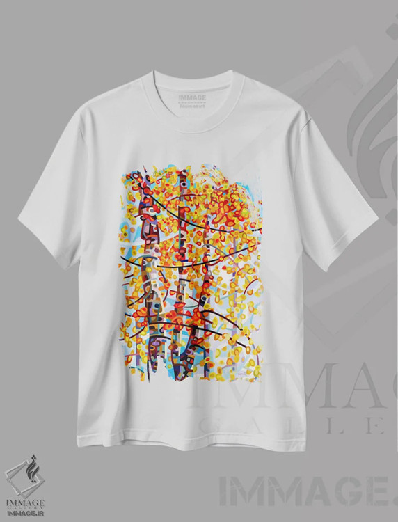 تیشرت سفید طرح دار – تیشرت هنری ,مجموعه کامل اثر مندی بودان immage.ir