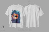 تیشرت سفید طرح دار – تیشرت فانتزی ,سیاه چاله اثر ماریشا بکر immage.ir