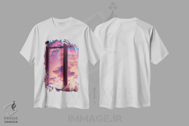 تیشرت سفید طرح دار – تیشرت هنری ,رویاپرداز اثر ماریشا بکر immage.ir