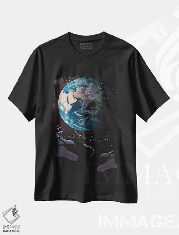 تیشرت مشکی طرح دار – تیشرت علمی تخیلی ,جاذبه اثر ماریشا بکر immage.ir