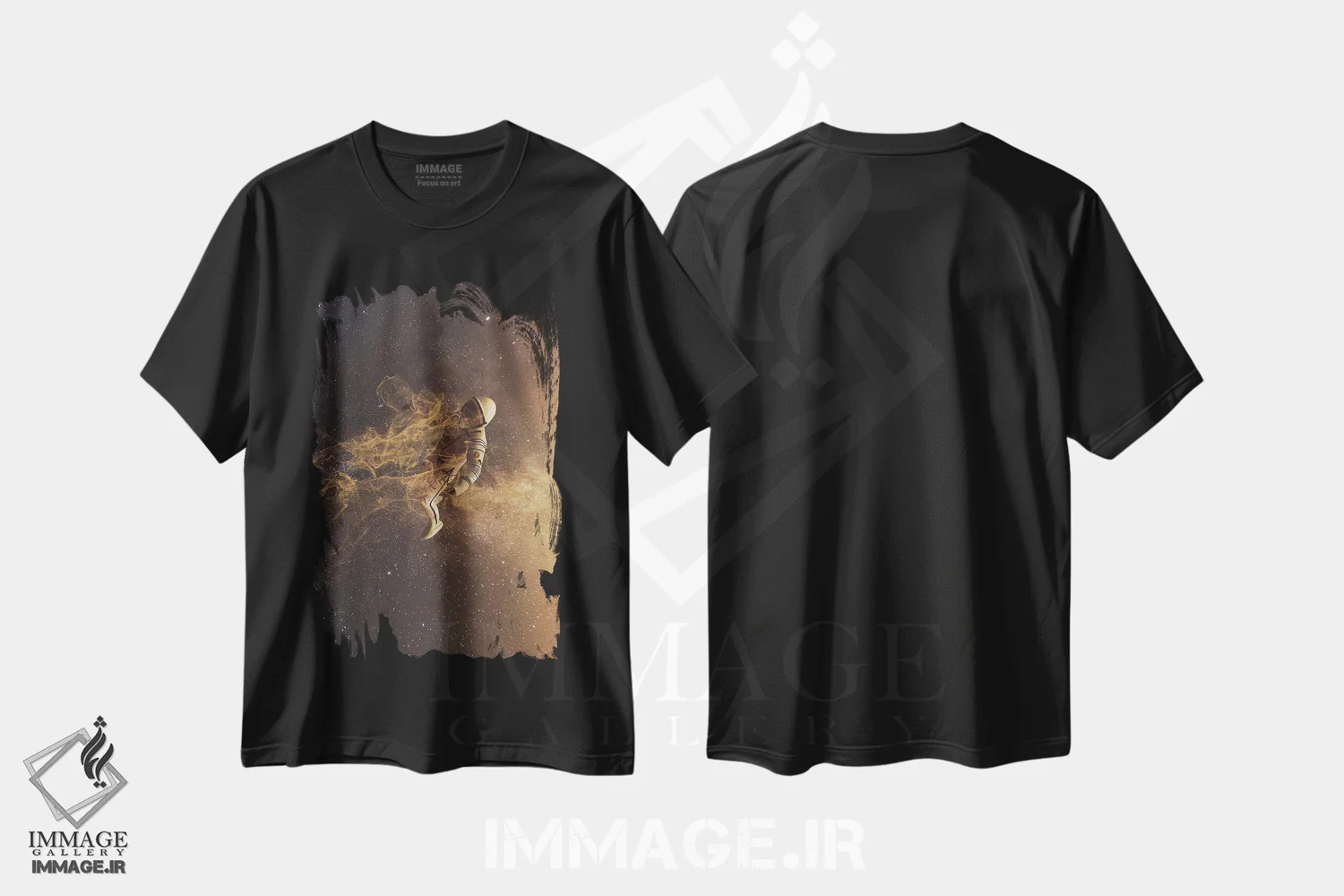 تیشرت مشکی طرح دار – تیشرت فضایی ,گمشده در فضا اثر ماریشا بکر immage.ir