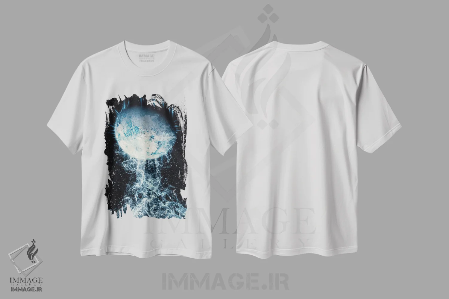 تیشرت سفید طرح دار – تیشرت مینیمال ,کُره اثر ماریشا بکر فروشگاه ایماژ