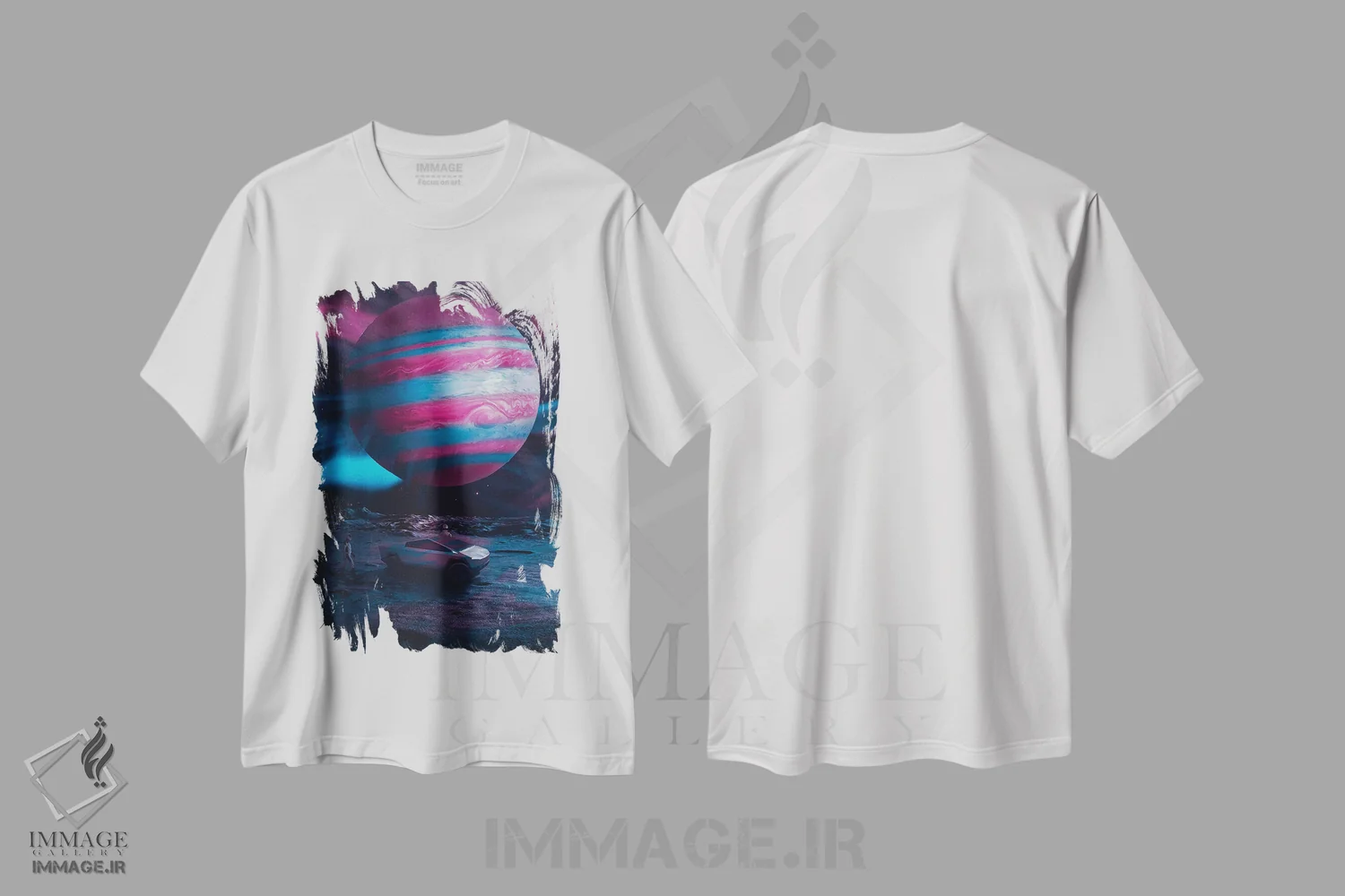 تیشرت سفید طرح دار – تیشرت گیمینگ ,تسلا اثر ماریشا بکر فروشگاه ایماژ