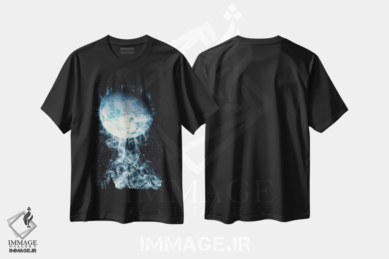 تیشرت مشکی طرح دار – تیشرت مینیمال ,کُره اثر ماریشا بکر immage.ir