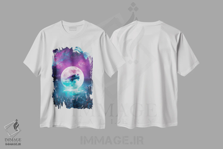 تیشرت سفید طرح دار – تیشرت سایبرپانک ,بازگشت به آینده اثر ماریشا بکر فروشگاه ایماژ