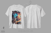 تیشرت سفید طرح دار – تیشرت سایبرپانک ,پروانه اجتماعی اثر ماریشا بکر immage.ir