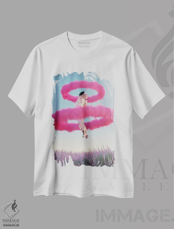 تیشرت سفید طرح دار – تیشرت فانتزی ,ارتفاع اثر ماریشا بکر immage.ir