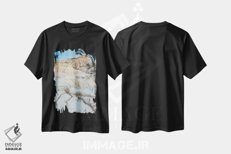تیشرت مشکی طرح دار – تیشرت طبیعت ,ترک اثر مائورو باتیستلی immage.ir