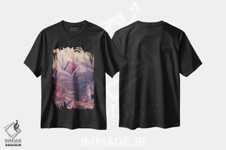 تیشرت مشکی طرح دار – تیشرت کوهستانی ,سرزمین پیکان اثر مائورو باتیستلی فروشگاه ایماژ