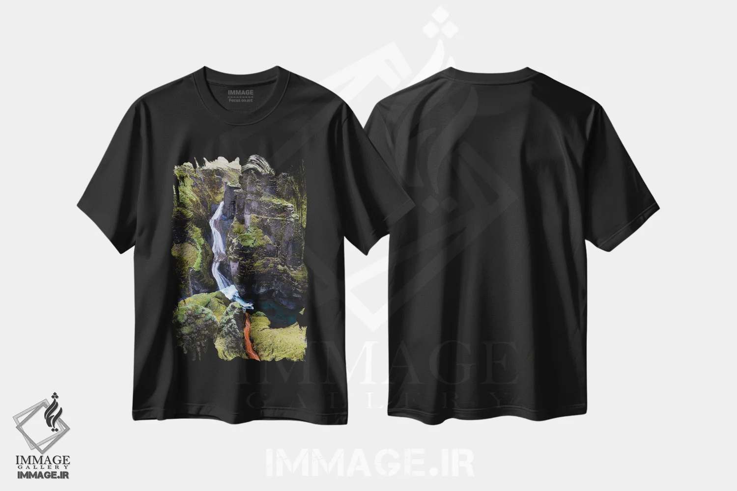 تیشرت مشکی طرح دار – تیشرت طبیعت ,ملاقات اثر مائورو باتیستلی فروشگاه ایماژ