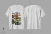 تیشرت سفید طرح دار – تیشرت طبیعت ,آخرین پرتوها اثر مائورو باتیستلی immage.ir
