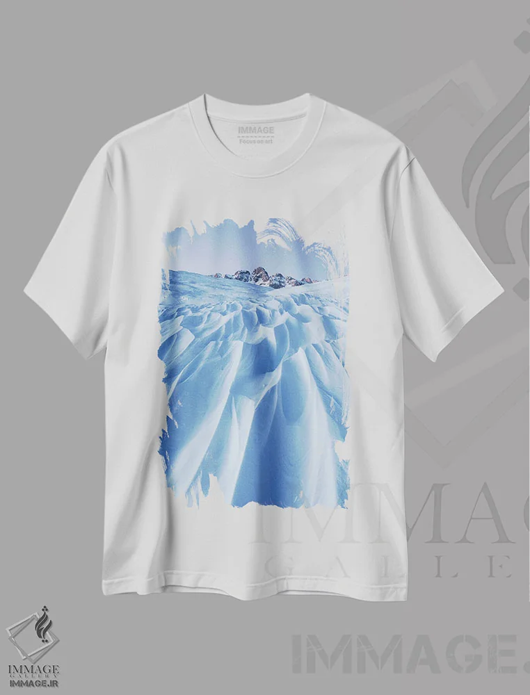 تیشرت سفید طرح دار – تیشرت طبیعت ,حاکمیت باد اثر مائورو باتیستلی فروشگاه ایماژ