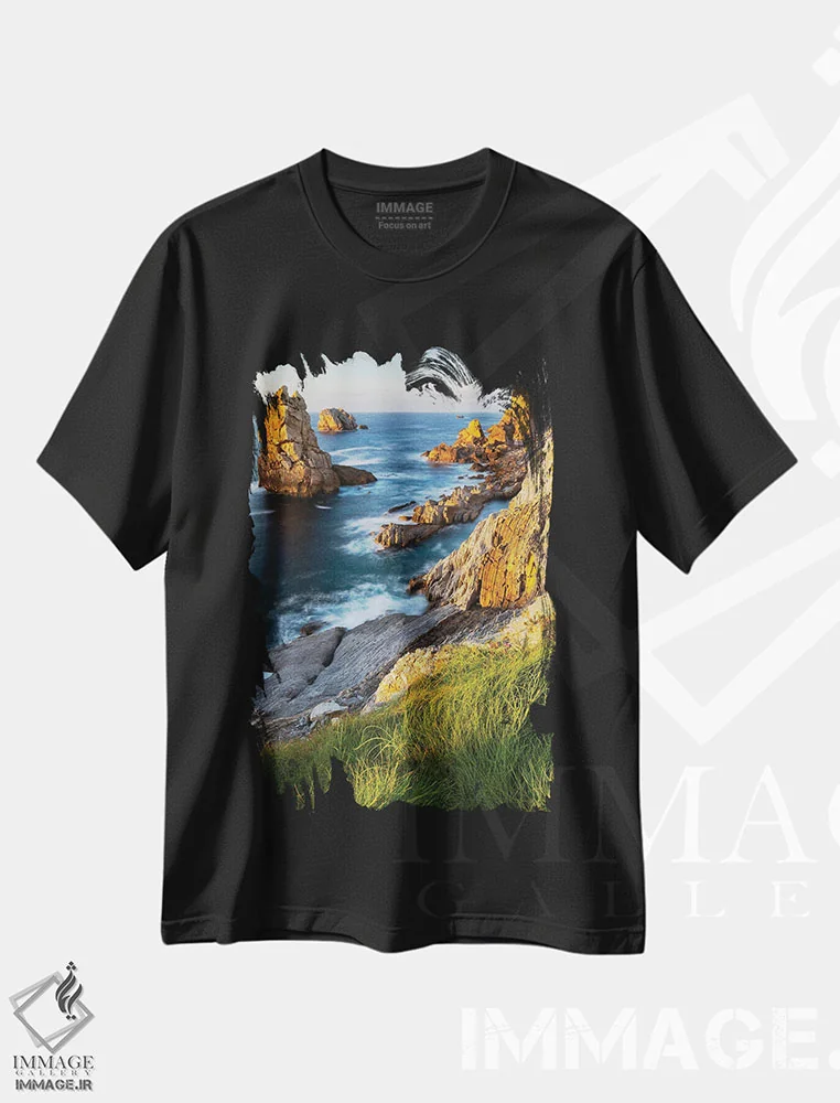 تیشرت مشکی طرح دار – تیشرت طبیعت ,آرنیا اثر مائورو باتیستلی فروشگاه ایماژ