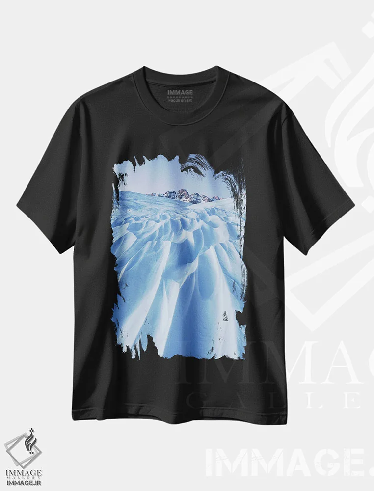 تیشرت مشکی طرح دار – تیشرت طبیعت ,حاکمیت باد اثر مائورو باتیستلی immage.ir