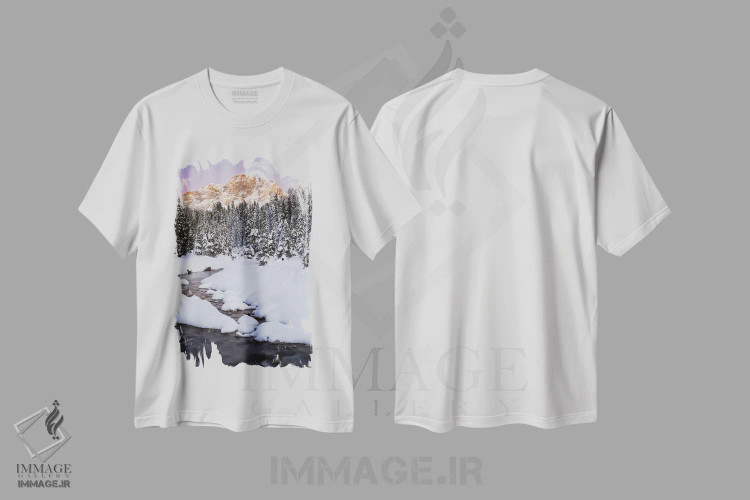 تیشرت سفید طرح دار – تیشرت طبیعت ,دره وِنه جیا اثر مائورو باتیستلی immage.ir