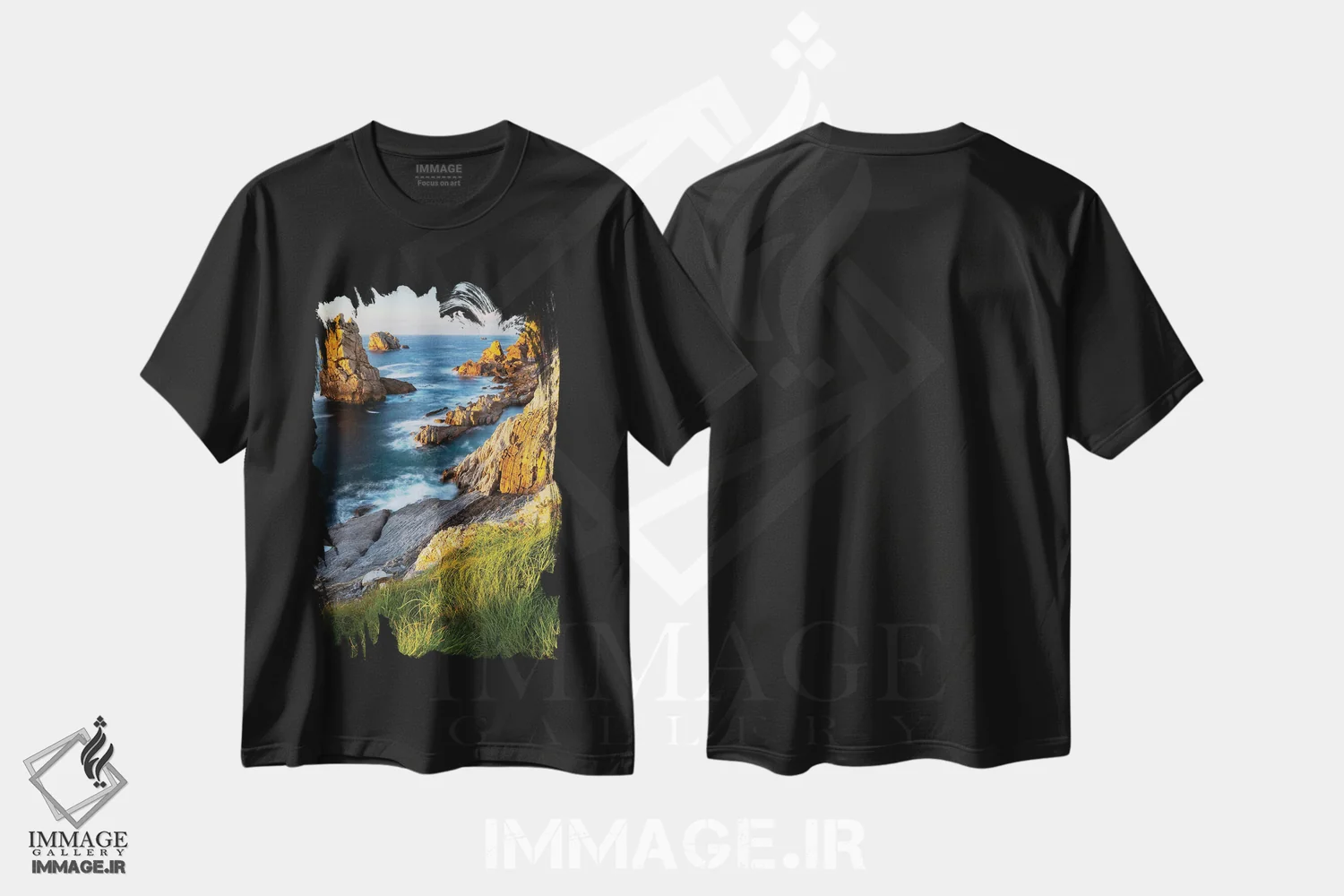 تیشرت مشکی طرح دار – تیشرت طبیعت ,آرنیا اثر مائورو باتیستلی فروشگاه ایماژ