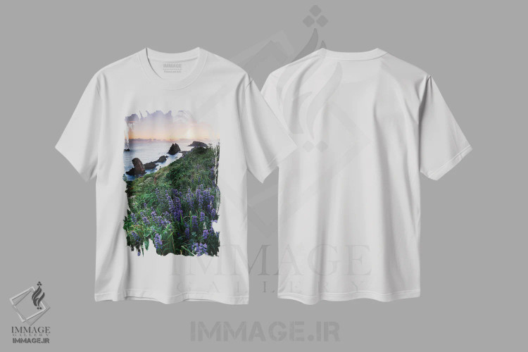 تیشرت سفید طرح دار – تیشرت گلدار ,طلوع شکوفا اثر مائورو باتیستلی فروشگاه ایماژ