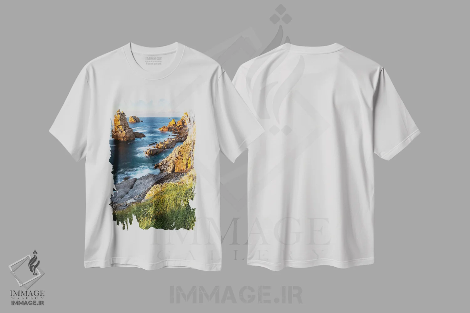 تیشرت سفید طرح دار – تیشرت طبیعت ,آرنیا اثر مائورو باتیستلی immage.ir