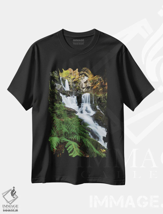 تیشرت مشکی طرح دار – تیشرت طبیعت ,کشف کردن اثر مائورو باتیستلی فروشگاه ایماژ