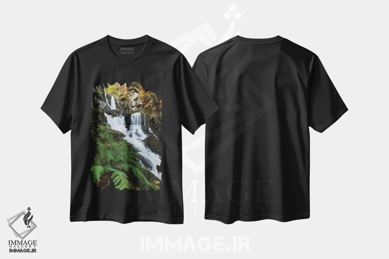 تیشرت مشکی طرح دار – تیشرت طبیعت ,کشف کردن اثر مائورو باتیستلی فروشگاه ایماژ
