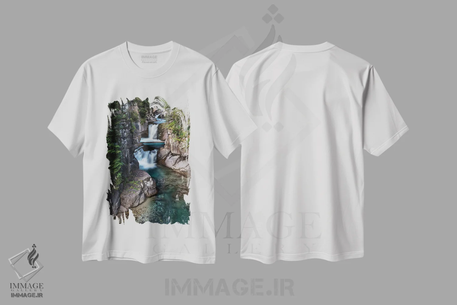 تیشرت سفید طرح دار – تیشرت طبیعت ,خالص اثر مائورو باتیستلی فروشگاه ایماژ