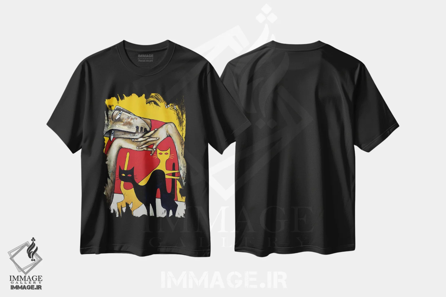تیشرت مشکی طرح دار – تیشرت هنری ,تخیل مهار شده اثر میخائیل بارانوفسکی immage.ir