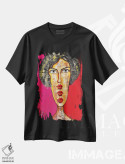 تیشرت مشکی طرح دار – تیشرت هنری ,سه بوسه اثر میخائیل بارانوفسکی فروشگاه ایماژ