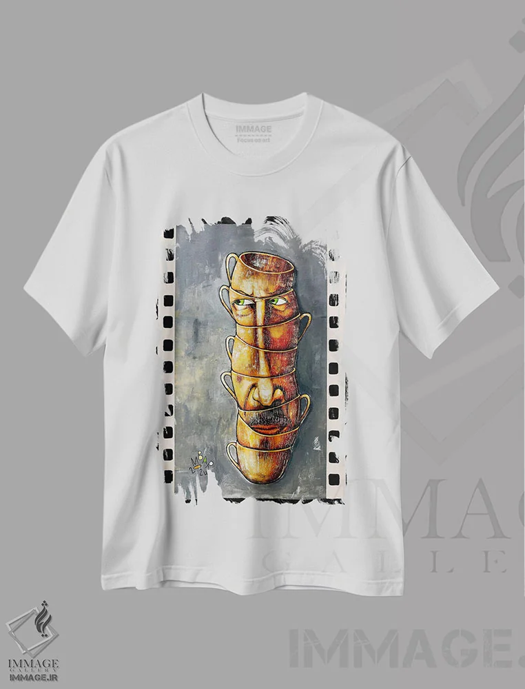 تیشرت سفید طرح دار – تیشرت هنری ,فریم بیست وپنجم اثر میخائیل بارانوفسکی immage.ir