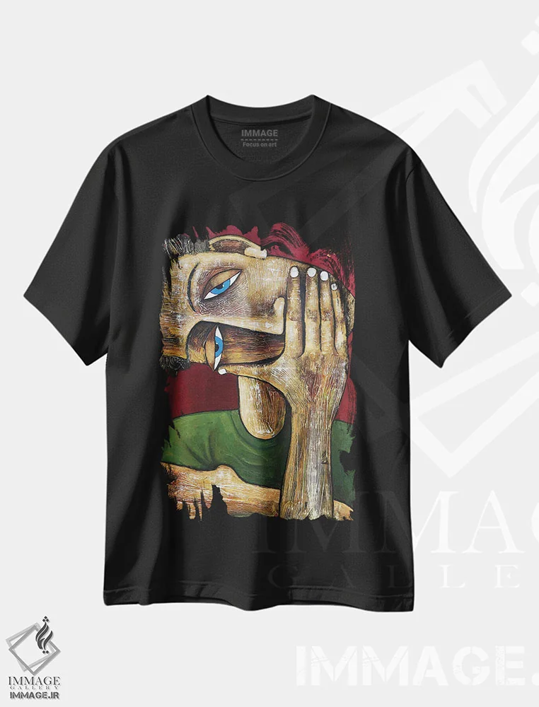 تیشرت مشکی طرح دار – تیشرت هنری ,راه های اندکی پیموده شده اند، اشتباهات زیادی مرتکب شده اند اثر میخائیل بارانوفسکی immage.ir