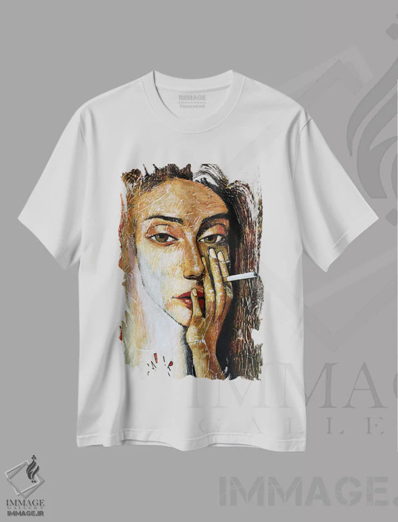 تیشرت سفید طرح دار – تیشرت هنری ,خاطره اثر میخائیل بارانوفسکی فروشگاه ایماژ