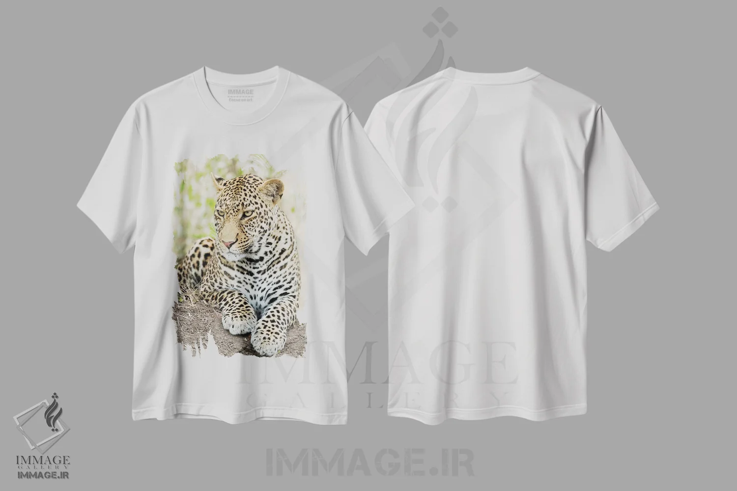 تیشرت سفید طرح دار – تیشرت حیوانات ,پلنگ آفریقایی، کنیا، آفریقا اثر جو و مری ان مک دونالد فروشگاه ایماژ