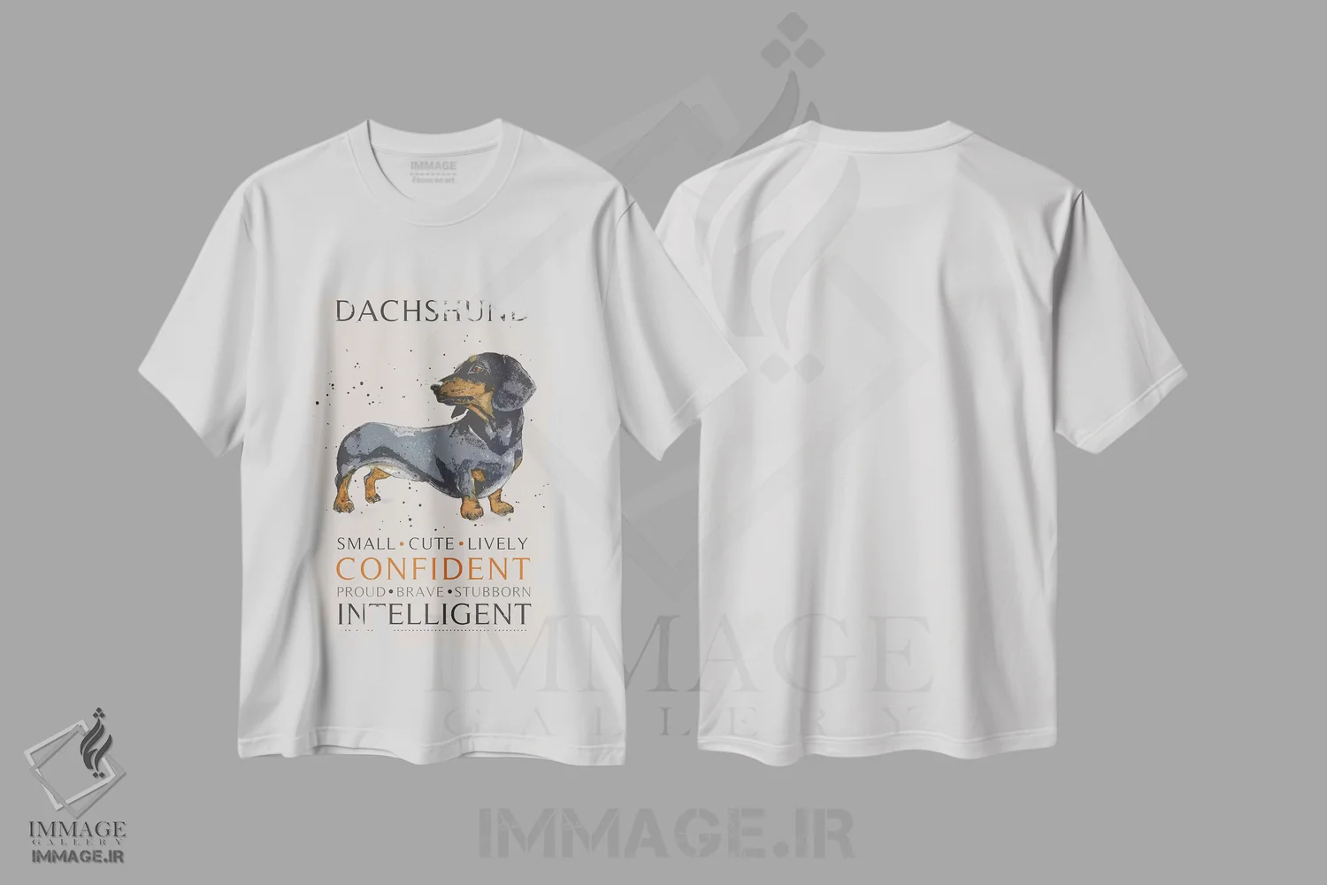 تیشرت سفید طرح دار – تیشرت حیوانات ,داش هوند اثر میشل کمپل فروشگاه ایماژ