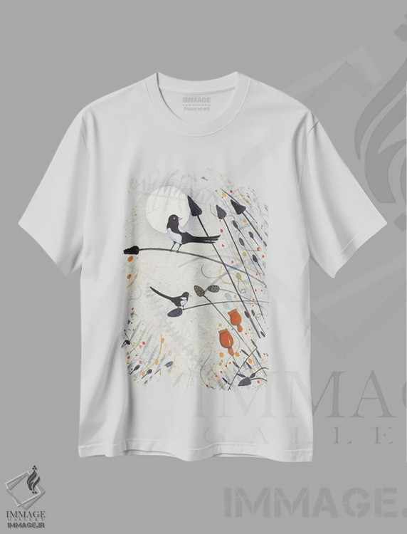 تیشرت سفید طرح دار – تیشرت پاییزی ,دو تا برای شادی اثر میشل کمپل immage.ir