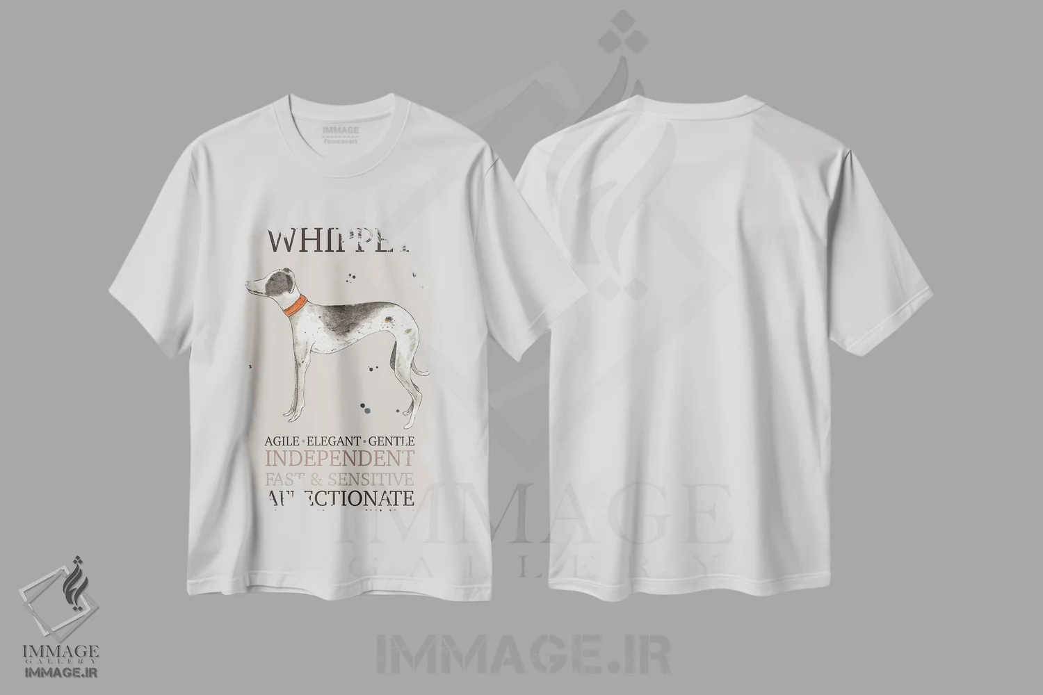 تیشرت سفید طرح دار – تیشرت هنری ,ویژگی های سگ ویپت اثر میشل کمپل فروشگاه ایماژ